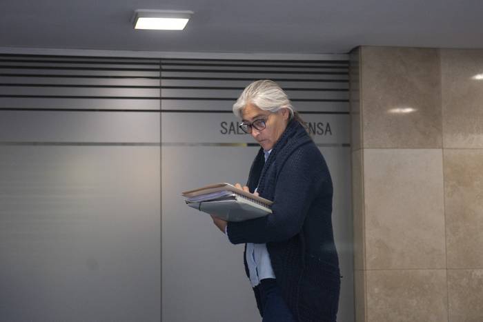 Lucía Etcheverry, en la Comision de Salud en el edificio anexo al Palacio Legislativo (archivo, mayo de 2022). · Foto: Alessandro Maradei