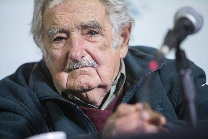José Mujica, el viernes 17 de junio en San José. · Foto: .