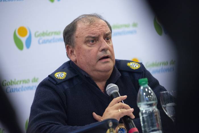 Víctor Trezza, jefe de policía de Canelones. (archivo, junio de 2022) · Foto: Alessandro Maradei
