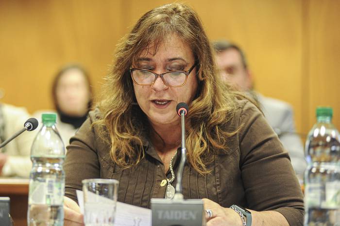 Irene Moreira en la comisión de Presupuestos integrada con Hacienda (19.07.2022). · Foto: Federico Gutiérrez