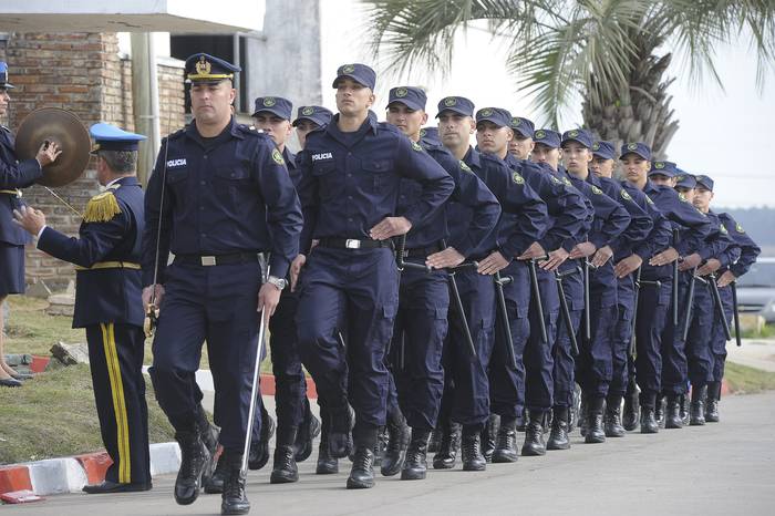 Egreso de 24 policías, formados para el desempeño carcelario (archivo, julio de 2022). · Foto: Federico Gutiérrez