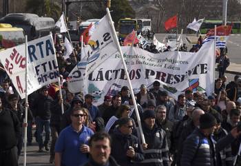 Trabajadores de la industria láctea (archivo, julio de 2022). · Foto: Dante Fernández