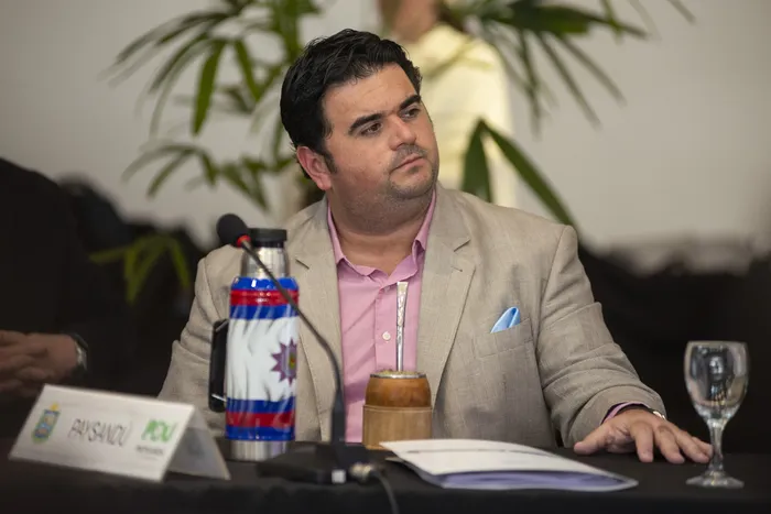 Nicolás Olivera, durante un Congreso de Intendentes (archivo, agosto de 2022). · Foto: Alessandro Maradei
