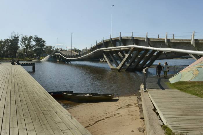 Puente Leonel Viera en la Barra de Maldonado (archivo, agosto de 2022). · Foto: Virginia Martínez  Díaz