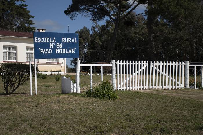 Escuela rural en Paso Morlan, Colonia (archivo, agosto de 2022). · Foto: Ignacio Dotti