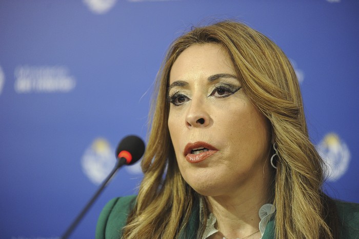 Sandra Fleitas, en el Ministerio del Interior (archivo, 8 de setiembre 2022). · Foto: Federico Gutiérrez