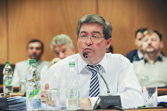 Leonardo Cipriani, el 22 de agosto, en la Comisión de Presupuesto. · Foto: Federico Gutiérrez