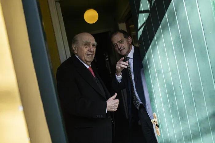 Julio María Sanguinetti y Guido Manini Ríos (archivo, 2022). · Foto: Ernesto Ryan