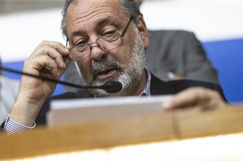 Jorge Gandini, durante una conferencia de prensa (archivo, setiembre de 2022). · Foto: .