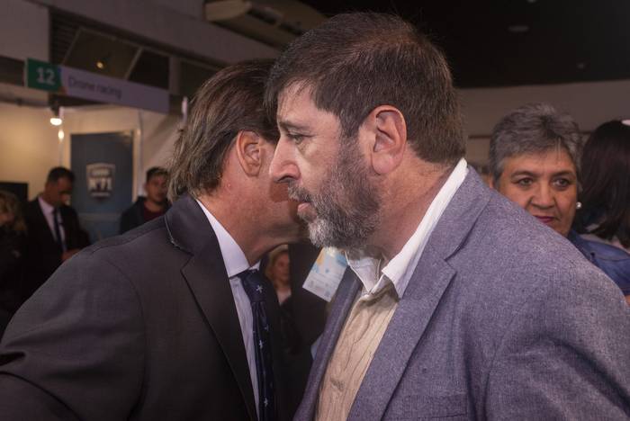 Luis Lacalle Pou y Fernando Pereira (archivo, 21 de octubre de 2022). · Foto: Alessandro Maradei