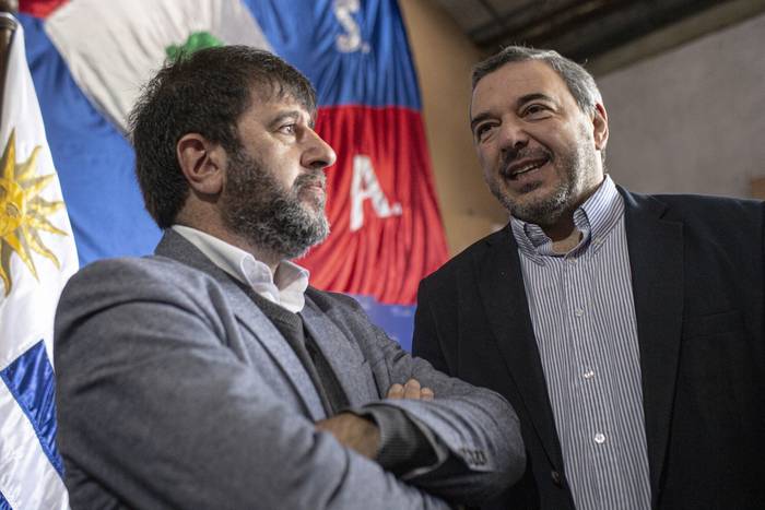 Fernando Pereira y Mario Bergara (archivo, octubre de 2022). · Foto: Ernesto Ryan