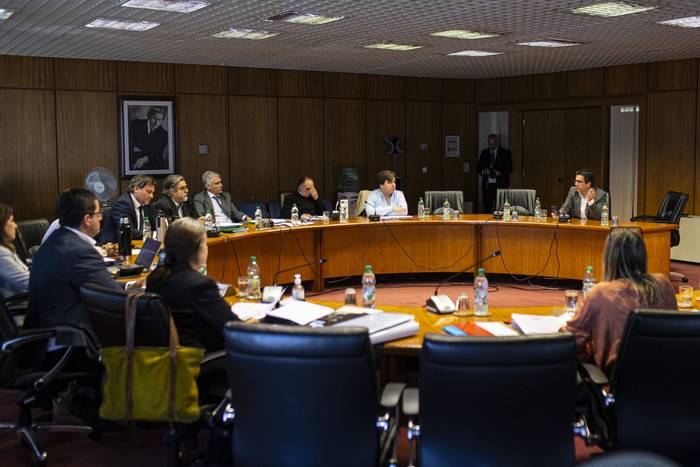 Comisión de Constitución, Códigos, Legislación General y Administración, en el edificio anexo al Palacio Legislativo, en Montevideo (archivo, noviembre de 2022). · Foto: Mara Quintero