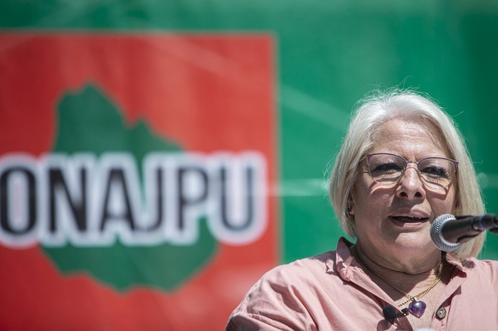 Estela Ovelar, presidenta de Onajpu (archivo, noviembre de 2022). · Foto: Ernesto Ryan