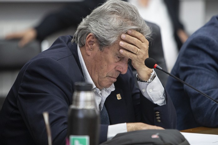 Enrique Antia, durante un Congreso de Intendentes en Montevideo (archivo, 2022). Foto: Ernesto Ryan.