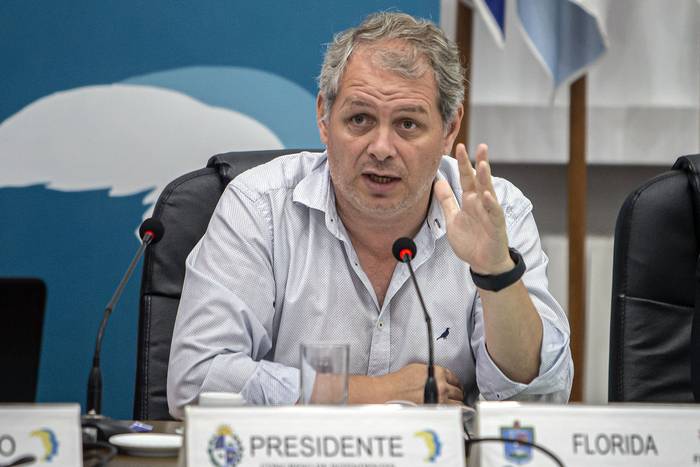 Guillermo López, este jueves, en el Congreso de Intendentes. · Foto: .