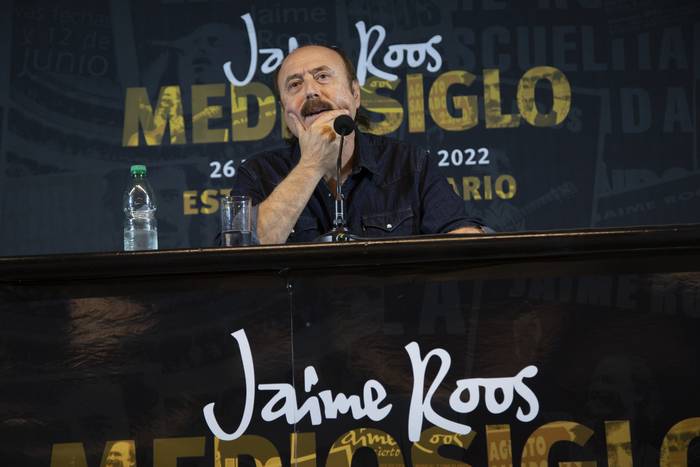 Jaime Roos en conferencia de prensa. · Foto: Camilo dos Santos
