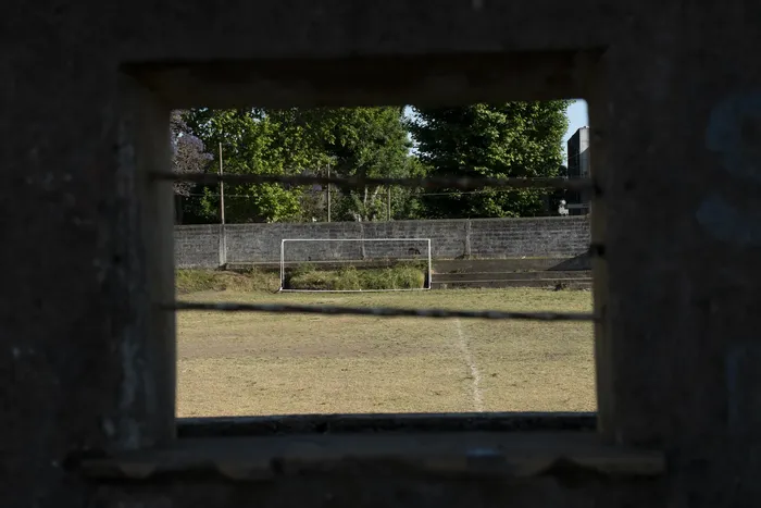 Cancha de fútbol de la Plaza de Deportes de Colonia del Sacramento (archivo, 2022) · Foto: Ignacio Dotti