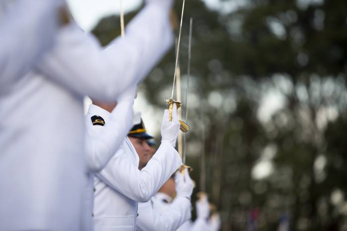 Ceremonia de Fin de Cursos 2022 de la Escuela Naval, el 7 de diciembre, en la Plaza de Armas de la Escuela Naval. · Foto: Camilo dos Santos