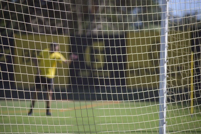 Durante un entrenamiento de Peñarol en los Aromos (archivo, 2024). · Foto: Mara Quintero