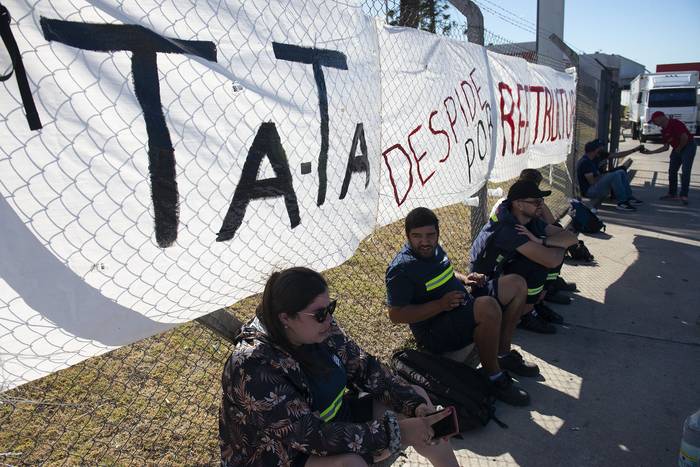 Conflicto en TaTa, este martes, en el Centro Logístico. · Foto: Alessandro Maradei