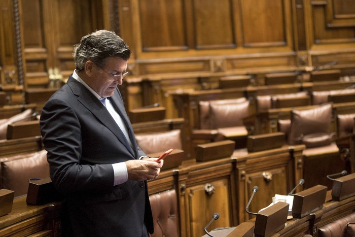 Pedro Bordaberry en el Senado (archivo, febrero de 2019). · Foto: Federico Gutiérrez