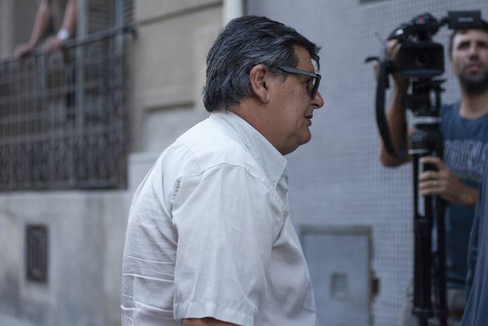 Jorge Berriel en juzgado de la calle Juan Carlos Gómez. (archivo, febrero de 2023)