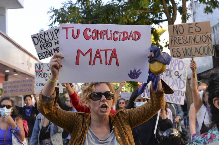Marcha de mujeres en Maldonado (archivo, enero de 2023). · Foto: Natalia Ayala