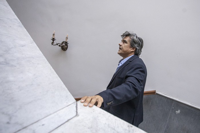 Carlos Camy, en la Casa del Partido Nacional, en Montevideo (archivo). · Foto: Ernesto Ryan