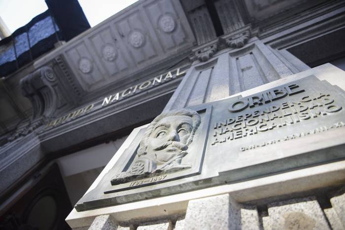 Fachada de la Casa del Partido Nacional, en Ciudad Vieja (archivo, febrero de 2023). · Foto: Mara Quintero