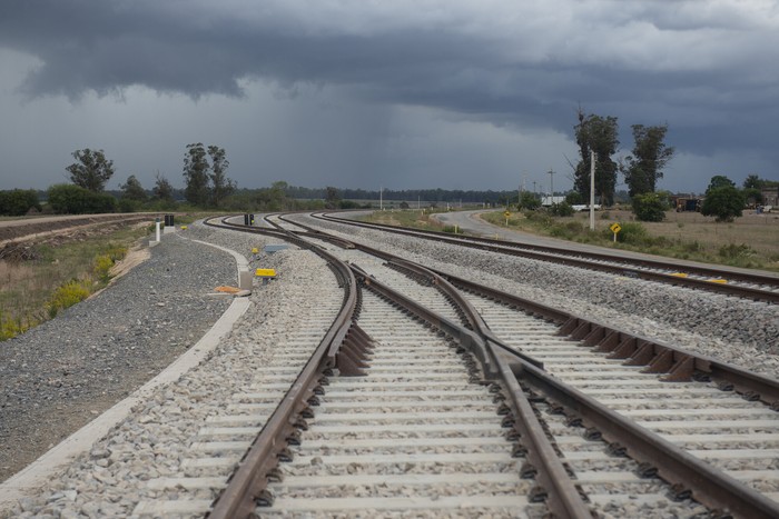 Vías del Ferrocarril Central entre Independencia y 25 de Agosto, en el departamento de Florida (archivo, marzo de 2023). · Foto: Alessandro Maradei