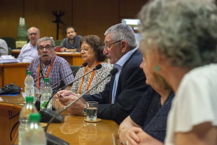 Delegación de Crysol en la comisión especial para el tratamiento de la reforma del Sistema Previsional Común. · Foto: Alessandro Maradei