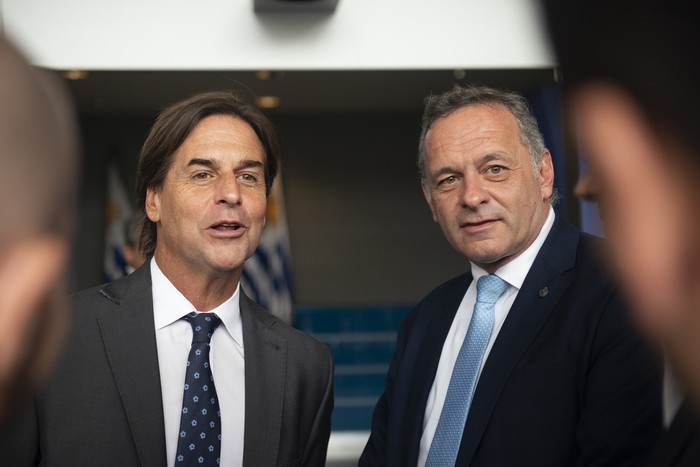 Luis Lacalle Pou y Alvaro Delgado · Foto: Alessandro Maradei