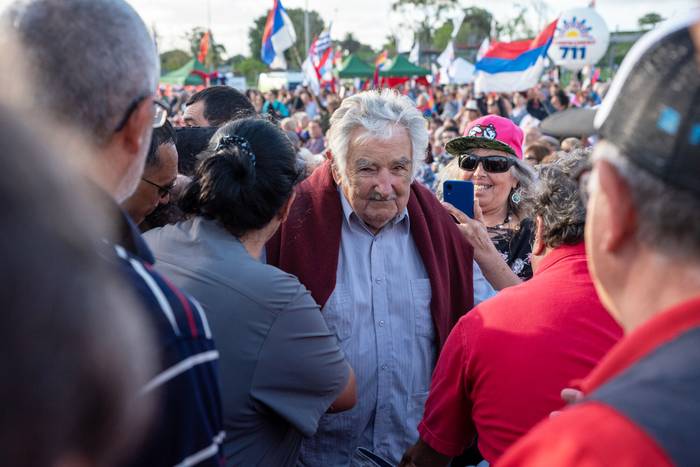 José Mujica, durante el 52º aniversario del primer acto del Frente Amplio, el 26 de marzo, en el Ecoparque Idea Vilariño. · Foto: Martín Varela Umpiérrez