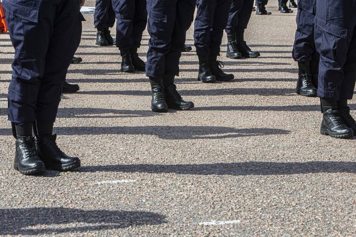 Egreso de 200 policías de la Escuela de Policía (archivo, marzo de 2023). · Foto: .