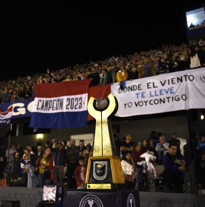 Copa Nacional de Selecciones, el 8 de abril de 2023, en el estadio Juan A. Lavalleja, en Minas. · Foto: Fernando Morán