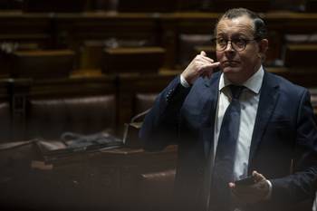 Álvaro Perrone en el Parlamento (archivo, abril de 2023). · Foto: Ernesto Ryan