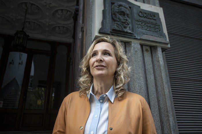 Laura Raffo, en la Casa del Partido Nacional, en la Ciudad Vieja de Montevideo (archivo, 2023). · Foto: Ernesto Ryan