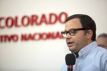 Felipe Schipani, en la casa del Partido Colorado (archivo, diciembre de 2019). · Foto: Mariana Greif