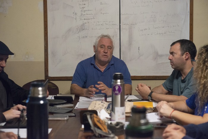Luis Giochea, secretario general de la Asociación de Obreros y Empleados de Conaprole (archivo, mayo de 2023). · Foto: Alessandro Maradei
