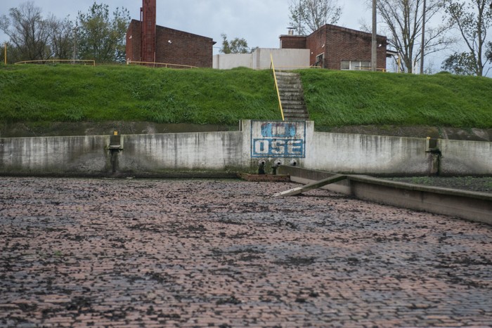 Planta de OSE sobre ruta 11 en Santa Lucía, Canelones (archivo, mayo de 2023). · Foto: Alessandro Maradei