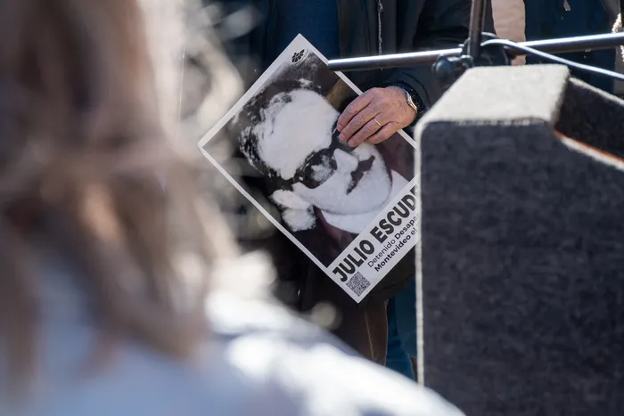 Durante el homenaje en Nueva Helvecia a Julio Escudero Mattos, en el día de su cumpleaños 80 (archivo, mayo de 2023). · Foto: Ignacio Dotti