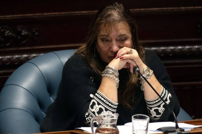 Irene Moreira este miércoles, en el Senado. · Foto: Mara Quintero