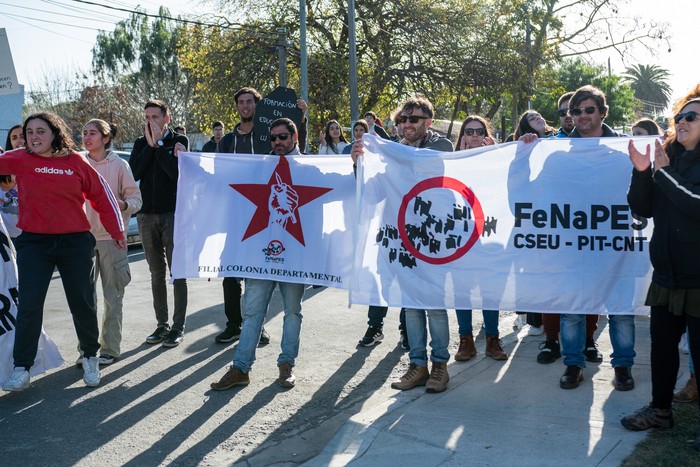 Manifestación de Fenapes en Colonia. (Archivo, junio de 2023) · Foto: Ignacio Dotti