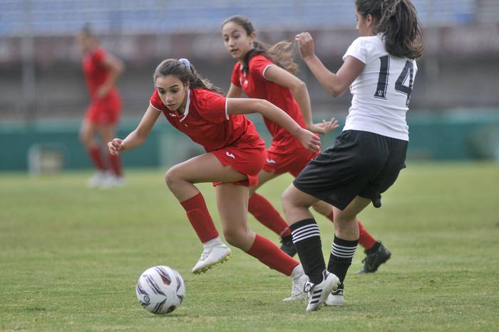 Final de la Liga de Desarrollo de la Confederación Sudamericana de Fútbol, categoría sub 14 entre los equipos de San Jacinto y San José, en el estadio Centenario. (archivo, diciembre de 2021)



 · Foto: Mariana Greif