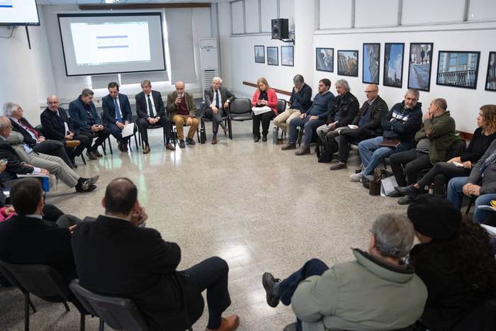 Presentación de las pautas salariales en el Consejo Superior Tripartito, el 29 de junio, en el Ministerio de Trabajo y Seguridad Social, en Montevideo. · Foto: Mara Quintero