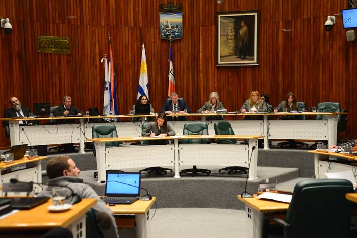 Durante un plenario de la Junta Departamental de Maldonado (archivo, julio de 2023). · Foto: Natalia Ayala