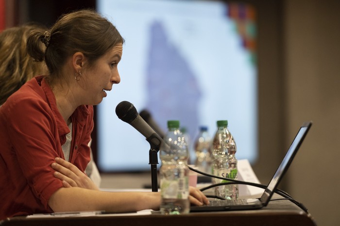 Lucila Pizzarulli, representante de la OIM en Uruguay. (archivo, agosto de 2023) · Foto: Mara Quintero