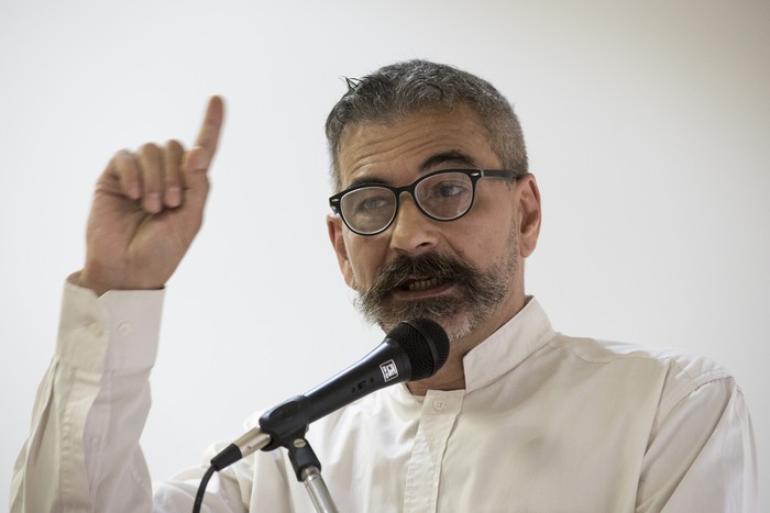 Aníbal Gloodtdofsky en el lanzamiento de  su precandidatura a la Presidencia por el Partido Colorado. ( archivo febrero de 2019) · Foto: Federico Gutiérrez