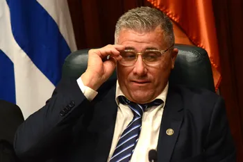 Darwin Correa, expresidente de la Junta Departamental de Maldonado (archivo, agosto de 2023). · Foto: Virginia Martínez  Díaz