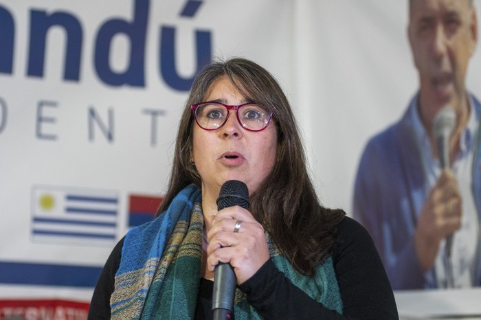 La presidenta del Frente Amplio en Colonia, Analía Vila (archivo, agosto de 2023). · Foto: Ignacio Dotti